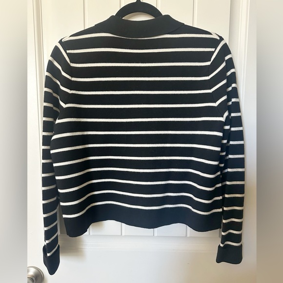 Sezane Betty Cardigan in Black & White - Picture 6 of 7